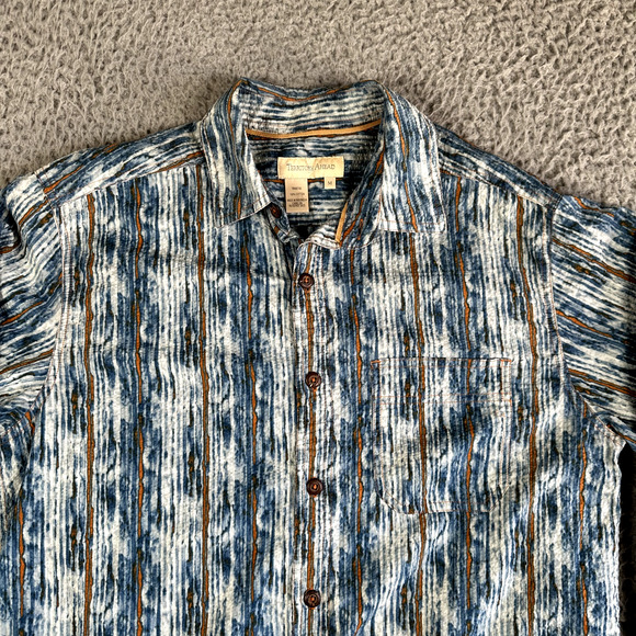 The Territory Ahead Shirt Men's Medium Geometric Button Up Gauze Long Sleeve - Picture 2 of 9